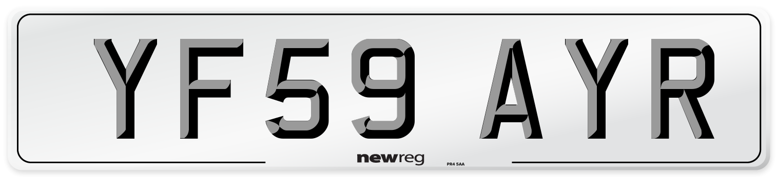 YF59 AYR Number Plate from New Reg